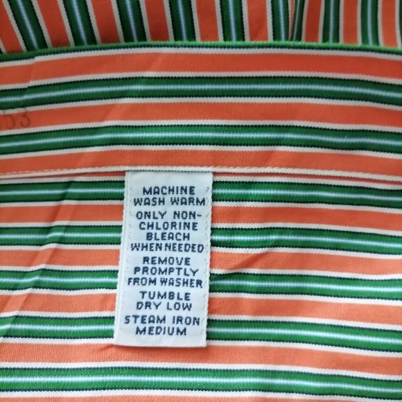 Ralph Lauren Mens Pink Collared High Low Striped Button Down Shirt Size L - Picture 6 of 7